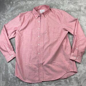 Saddlebred Oxford Long Sleeve Button Down Dress Shirt Men's Size 16 1/2 34-35